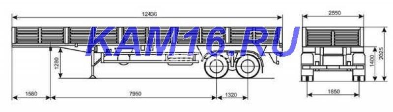 Полуприцеп СЗАП 9327 бортовой
